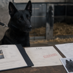 Malinois noir au dossier d’adoption LOF tamponné, robe rare