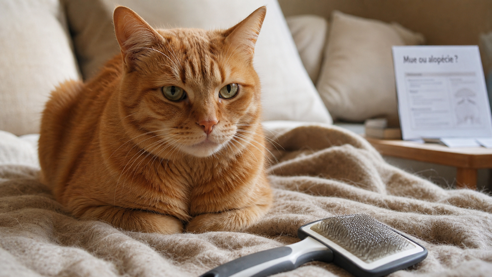 Mon chat perd ses poils : brosse, mue ou alopécie ?
