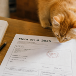 nom chat 2025 lettre A : carnet et formulaire LOOF avec chaton