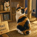 Bobtail japonais, race chat japonais à queue courte et tricolore