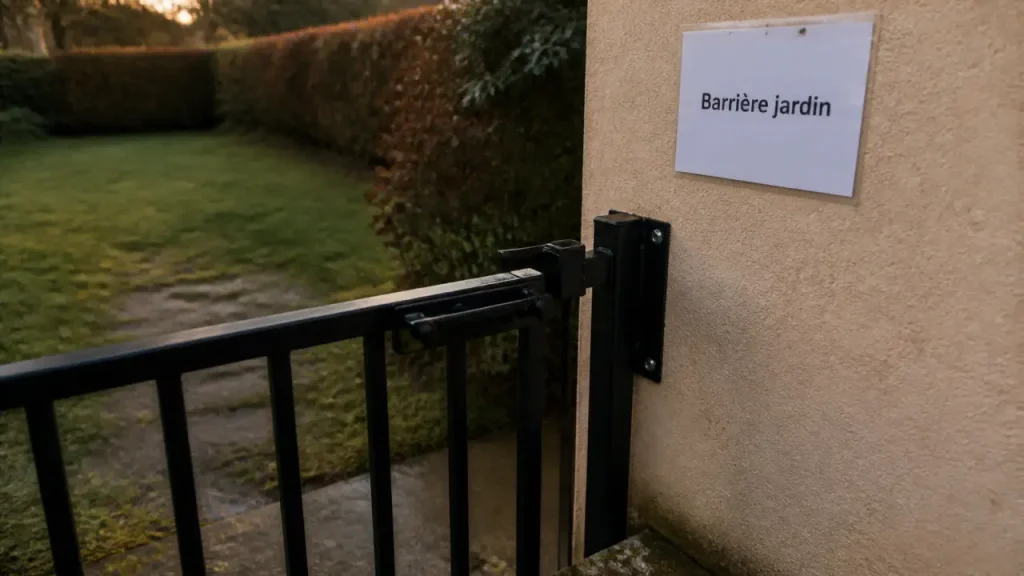 Barrière chien jardin : hauteur, fixation et matériaux qui évitent la fugue