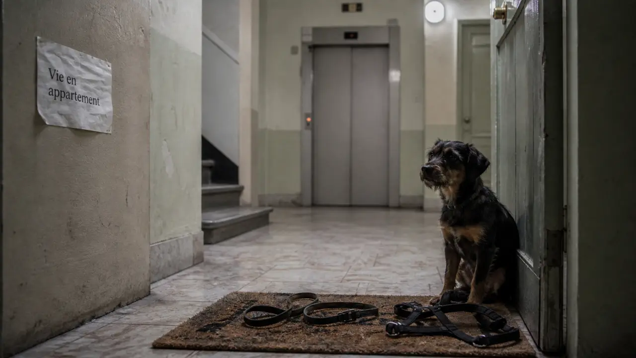 Chien pour appartement calme dans un hall parisien