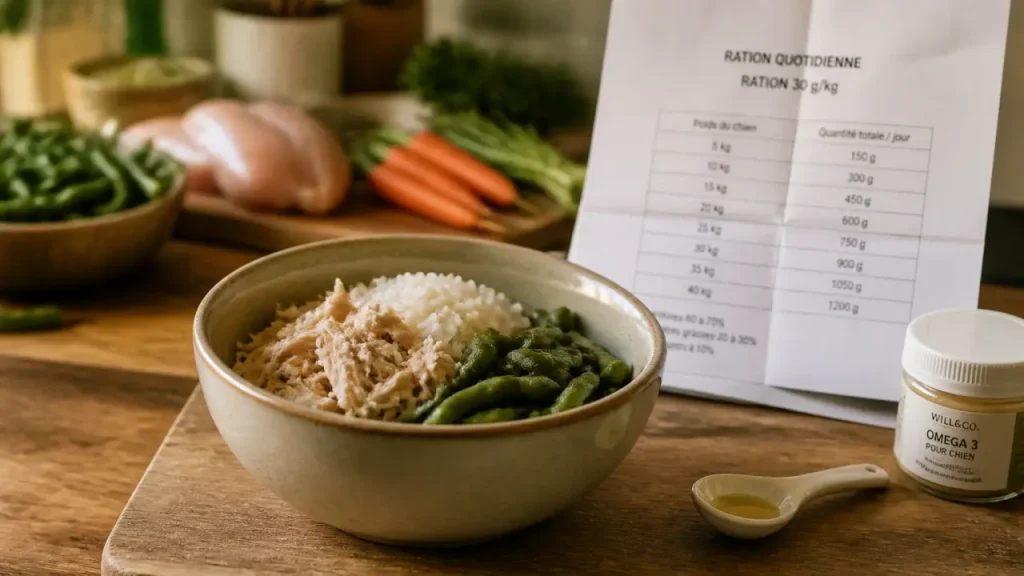 Cuisine pour chien : 50 recettes santé, portions justes et aliments à éviter