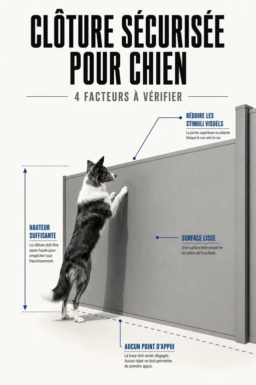 Clôturer un jardin pour chien contre le saut et l’appui