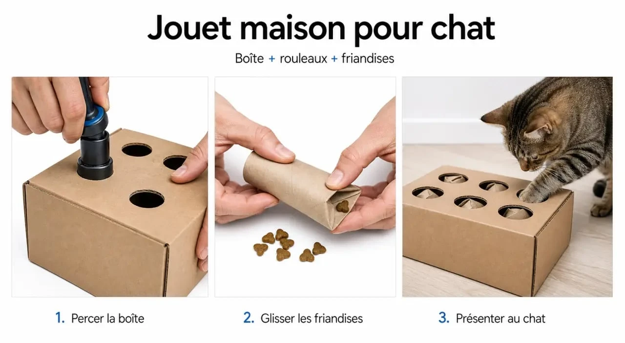 Étapes pour fabriquer des jouets pour chat fait maison