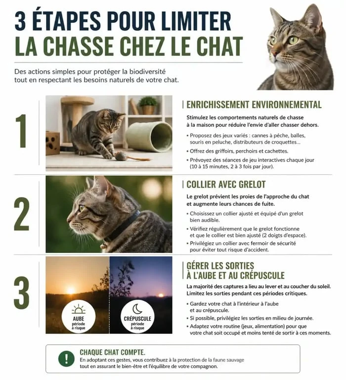 Conseils pour limiter la chasse chez le chat et protéger la biodiversité