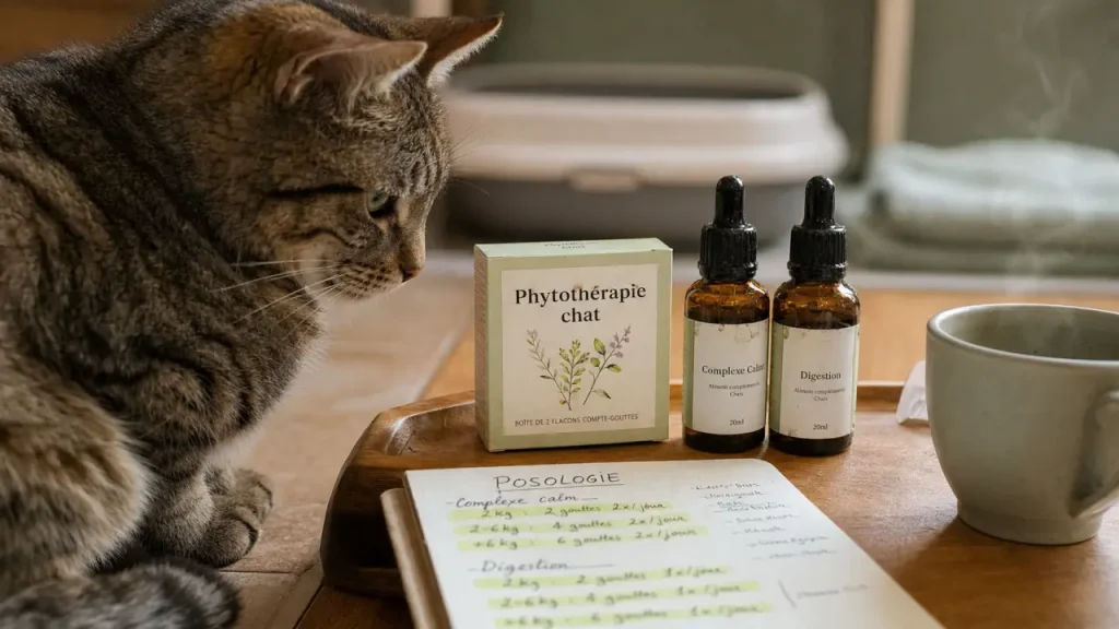 Phytothérapie pour chat : stress, digestion, urines, articulations, et les précautions à connaître