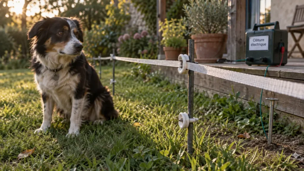 Clôture électrique pour chien : 50 ou 80 cm, le choix qui limite les fugues