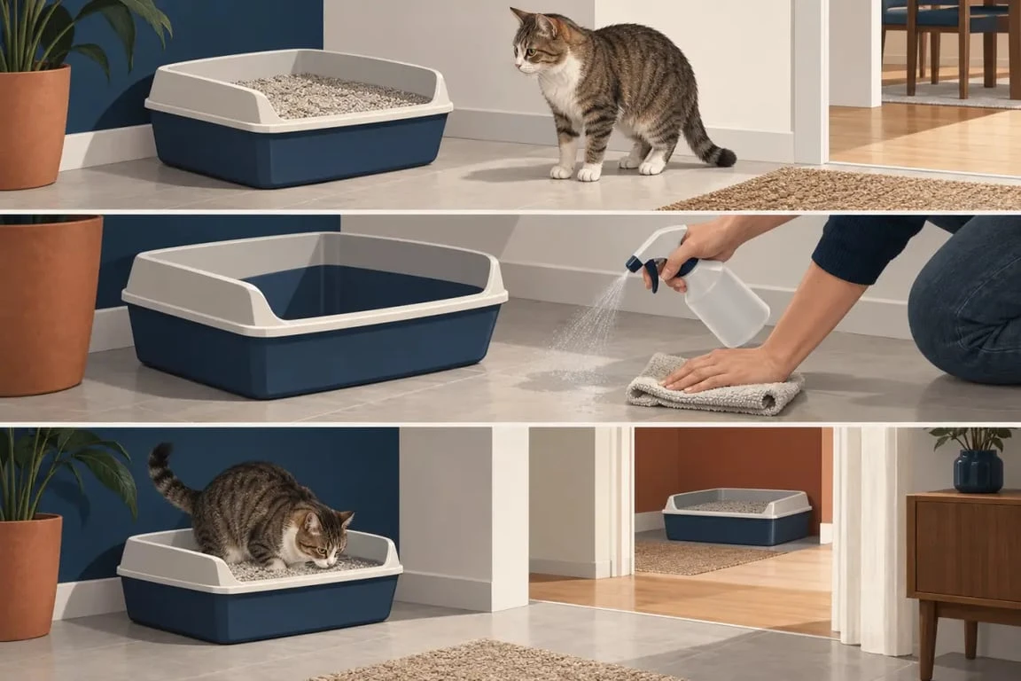 Comment faire pour que mon chat retourne dans sa litière : bac accessible, nettoyage et environnement calme
