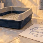 Petite litière pour chat, bac compact ouvert au sol