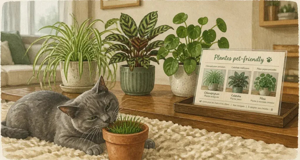 Plantes non toxiques pour chats : le guide complet pour sécuriser votre intérieur