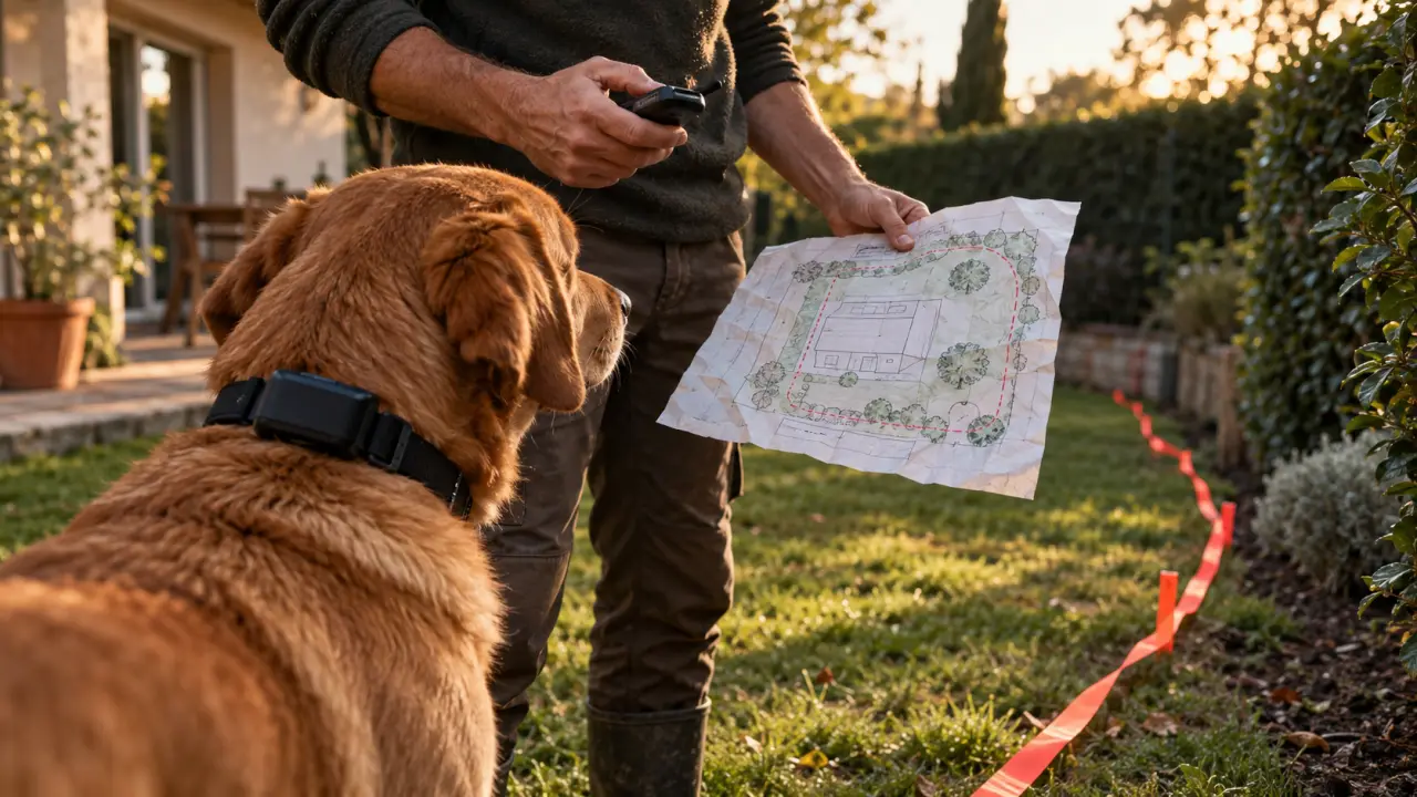 Collier anti fugue chien avec boîtier GPS et testeur du propriétaire