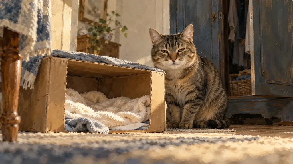 Comportement du chat en fin de grossesse : nidification, agitation ou signes d’alerte ?