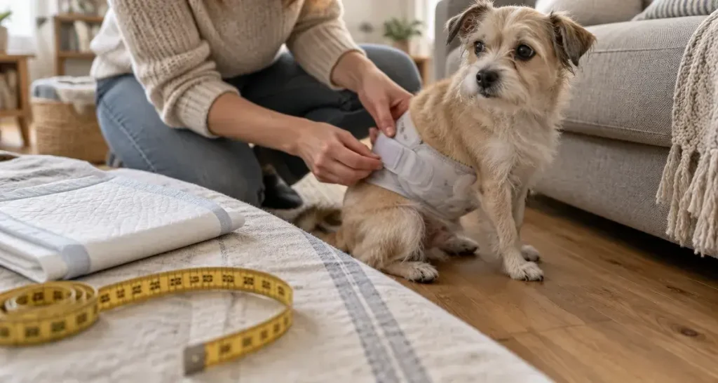 Couche pour chien : une bonne taille protège des fuites sans gêner l’animal