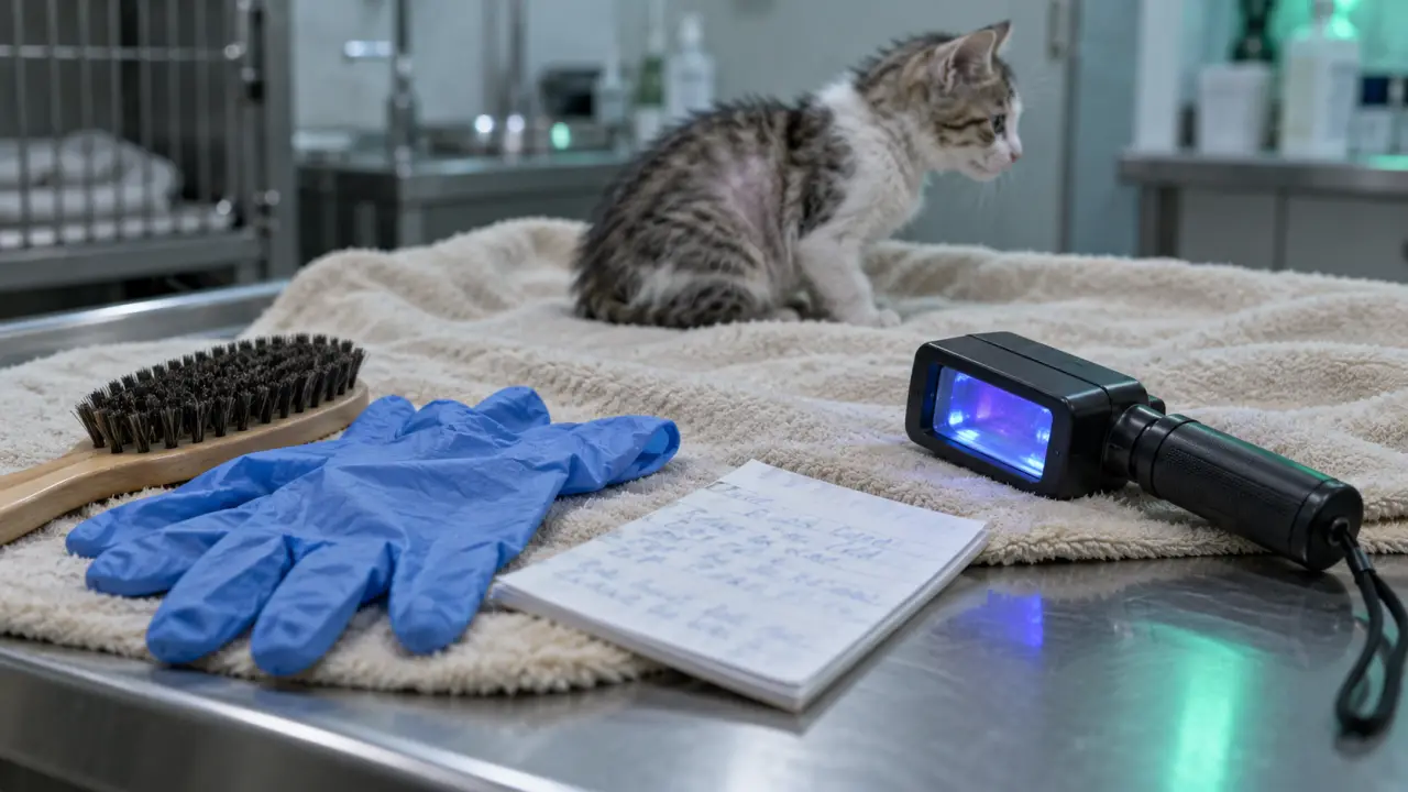 Teigne chaton : lampe de Wood et poils à surveiller